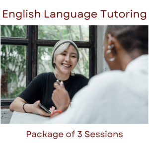 English language tutoring session and packages